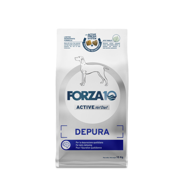 Forza10 Active Vet Diet Depura сухой корм для взрослых собак всех пород для детоксикации и поддержки иммунитета - 10 кг