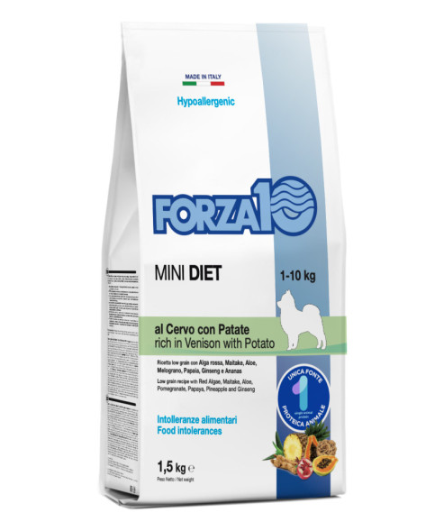 Forza10 MonoDiet Adult Mini Cervo con Patate сухой корм для взрослых собак мелких пород с олениной и картофелем - 1,5 кг