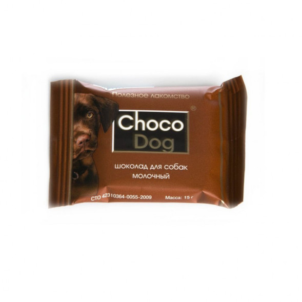 Choco Dog лакомство для собак шоколад молочный - 15 г