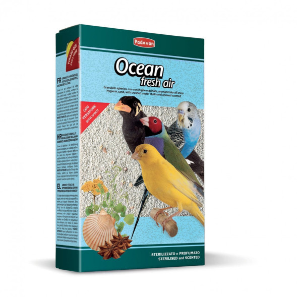 Padovan Ocean Fresh Air минеральная добавка для декоративных птиц, био-песок - 1 кг