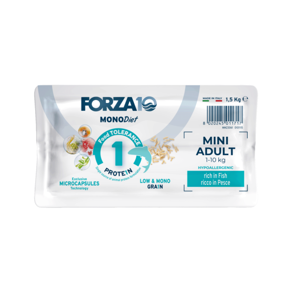 Forza10 MonoDiet Adult Mini Pesce сухой корм для взрослых собак мелких пород с рыбой - 1,5 кг