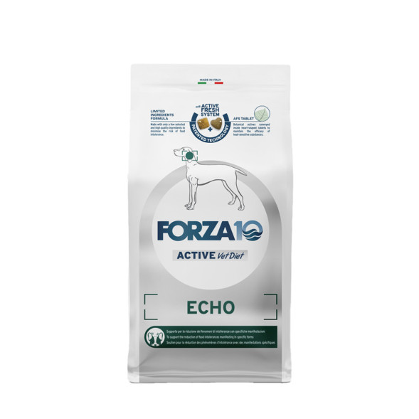 Forza10 Active Vet Diet Echo Mini/Toy сухой корм для собак всех пород при заболеваниях слуховых органов, вызванных пищевой аллергией и непереносимостью - 4 кг