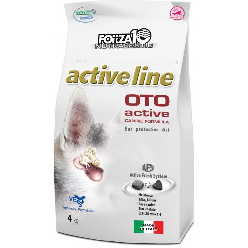 Forza10 Active Vet Diet Echo Mini/Toy сухой корм для собак всех пород при заболеваниях слуховых органов, вызванных пищевой аллергией и непереносимостью - 4 кг