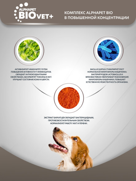 AlphaPet Vet Diet сухой корм для взрослых собак всех пород при заболеваниях печени - 500 г