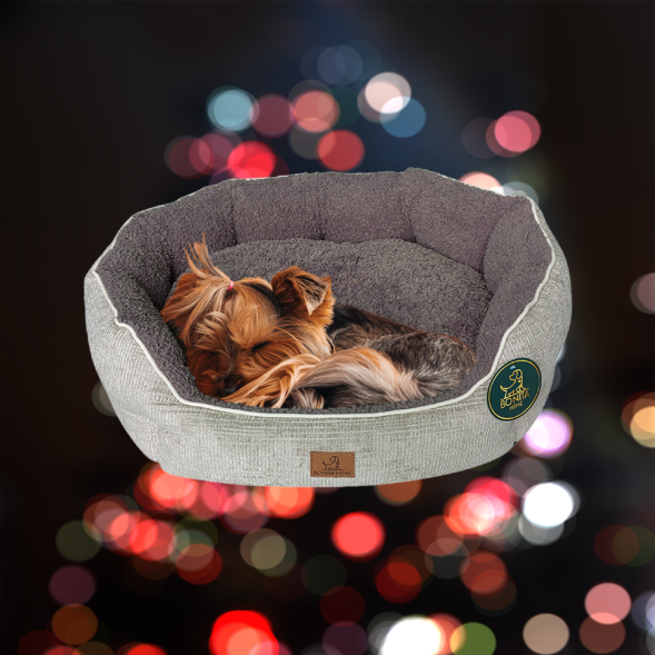 BONITAPET лежанка Луна для животных, серая, 70х55х23 см