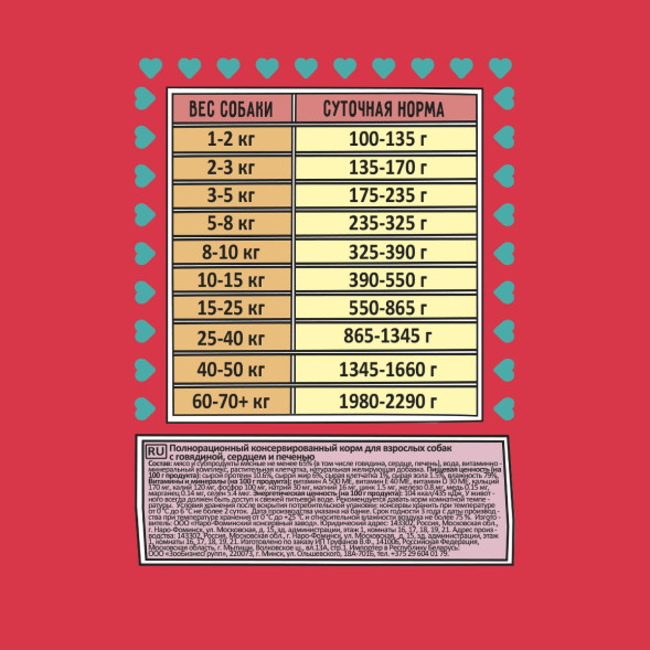 Zillii влажный корм для взрослых собак всех пород с говядиной, сердцем и печенью, в консервах - 850 г