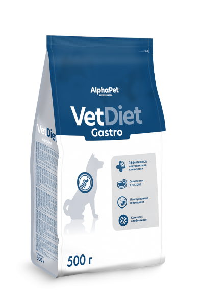 AlphaPet Vet Diet сухой корм для взрослых собак всех пород при острых расстройствах пищеварения, в реабилитационный период и при истощении - 500 г