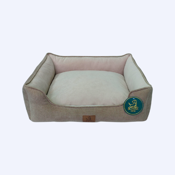 BONITAPET лежанка Гэрри для животных, темно-бежевая, 60х52х18 см
