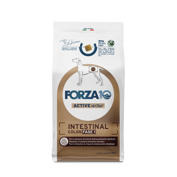 Forza10 Active Intestinal Colon Fase 1 сухой корм для взрослых собак с хроническими колитами с рыбой - 4 кг