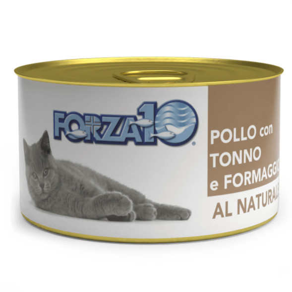Forza10 Natural Pollo Tonno Formaggio влажный корм для взрослых кошек курицей, сыром и тунцом - 75 г