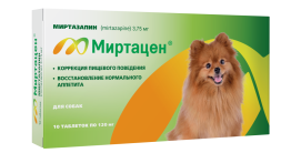 Миртацен таблетки для коррекции пищевого поведения для собак - 10 таблеток