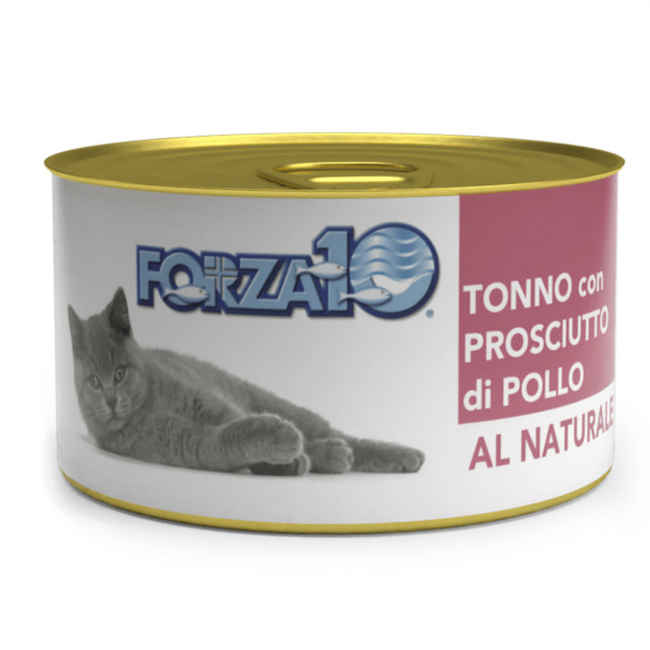 Forza10 Natural Tonno Prosciutto влажный корм для взрослых кошек с тунцом и куриной ветчиной - 75 г