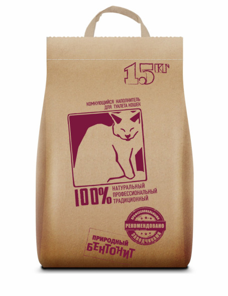 Pi-Pi Bent наполнитель комкующийся бентонитовый для туалета кошек - 15 кг