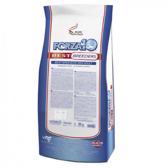 Forza10 Basic Best Breeders Mini Adult Agn/ris сухой корм для взрослых собак маленьких пород с ягненком и рисом - 20 кг