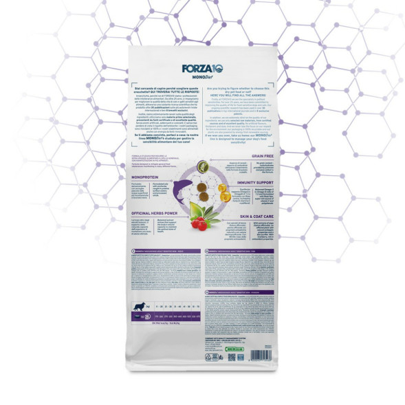Forza10 MonoDiet Sensitive Skin Medium &amp; Large Adult сухой корм для взрослых собак средних и крупных пород при чувствительной коже с рыбой - 10 кг