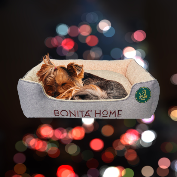 BONITAPET лежанка Альта для животных, серо-голубая, 80х69х22 см