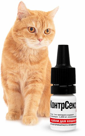 КонтрСекс капли для регуляции половой охоты у кошек и сук - 2 мл