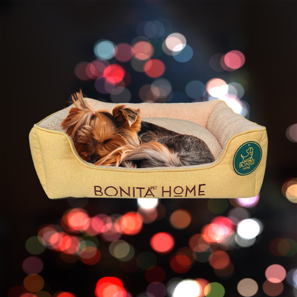 BONITAPET лежанка Альта для животных, желтая, 60х52х18 см