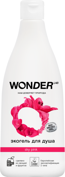 WONDER LAB экогель для душа, sky pink - 550 мл