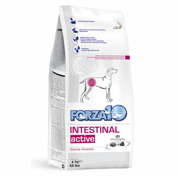Forza10 Active Intestinal сухой корм для взрослых собак всех пород при проблемах пищеварения - 4 кг
