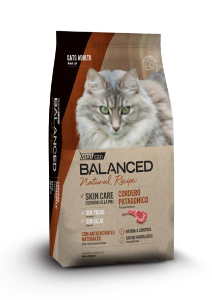 Vitalcan Balanced Cat Adult Natural Recipe Patagonian Lamb сухой корм для взрослых кошек с ягненком - 7,5 кг