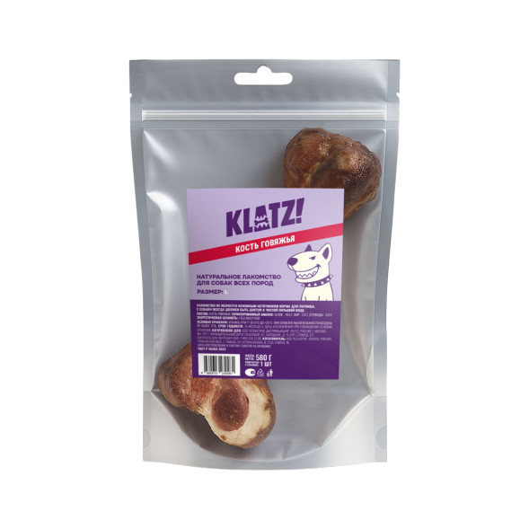 KLATZ! лакомство для взрослых собак всех пород "Кость говяжья" L, 1 шт - 580 г