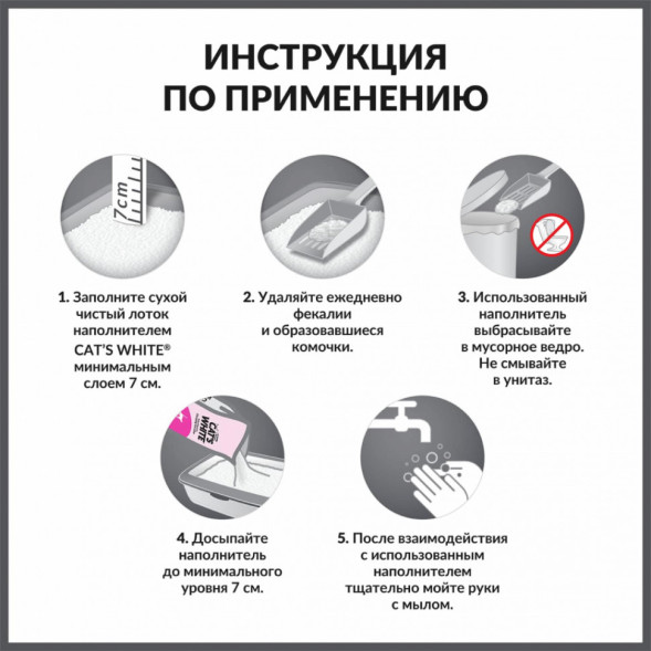 Cat&#039;s White Baby Powder наполнитель комкующийся для кошачьего туалета с ароматом детской присыпки - 10 л