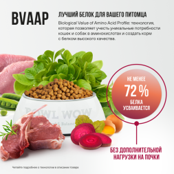 BOWL WOW мини-набор сухих кормов для взрослых собак средних пород - 150 г х 4 шт: с яблоком - 1 шт; с морковью -1 шт; со свеклой - 2 шт