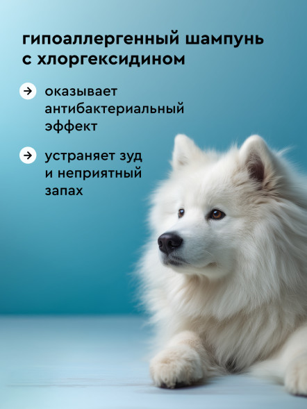 Pamilee шампунь для кошек и собак, с хлоргексидином - 444 мл