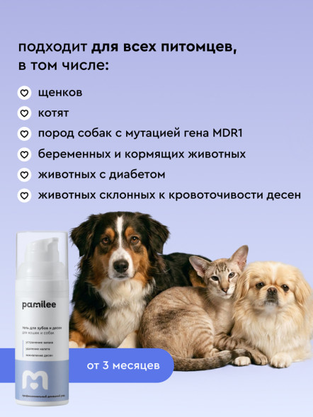 Pamilee гель для ухода за зубами и деснами для кошек и собак - 50 мл