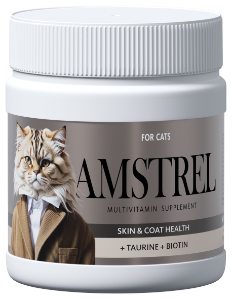 Amstrel мультивитаминное лакомство для кошек &quot;Здоровье кожи и шерсти&quot; с таурином и биотином - 600 таблеток
