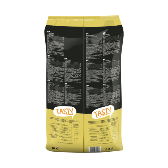 Tasty сухой корм для взрослых кошек с курицей - 10 кг
