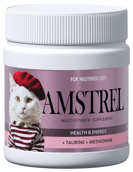Amstrel мультивитаминное лакомство для стерилизованных кошек &quot;Здоровье и энергия&quot; с таурином и метионином - 600 таблеток