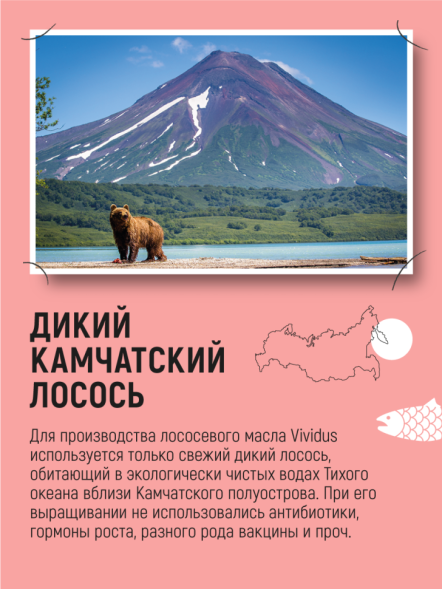 Vividus кормовая добавка для животных масло дикого лосося с астаксантином - 100 мл