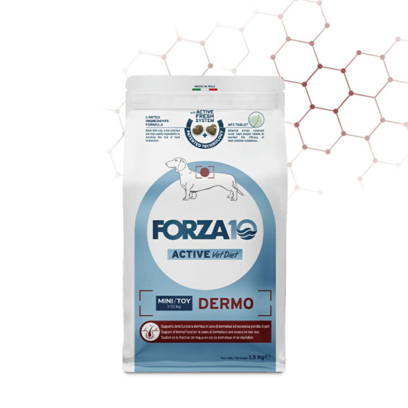 Forza10 Active Vet Diet Dermo Mini/Toy сухой корм для собак мелких пород с патологиями кожного покрова - 1,5 кг