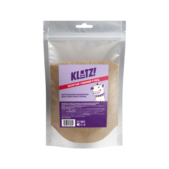 KLATZ! лакомство для собак всех пород и возрастов "Молотый рубец" - 100 г
