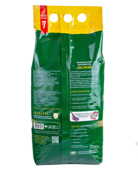 Сибирская Кошка &quot;Лесной&quot; древесный наполнитель для кошачьего туалета - 7 л