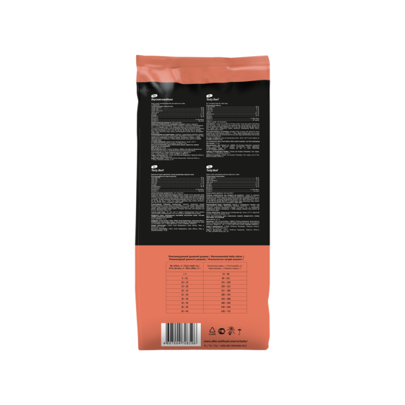 Tasty сухой корм для взрослых собак всех пород с говядиной - 2,2 кг