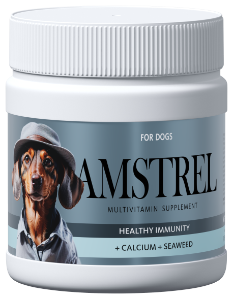 Amstrel мультивитаминное лакомство для собак &quot;Здоровый иммунитет&quot; с кальцием и морскими водорослями - 600 таблеток