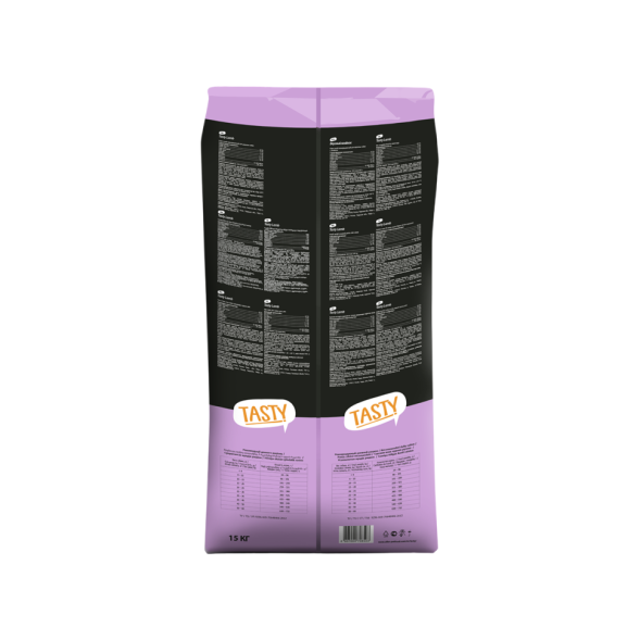 Tasty сухой корм для взрослых собак всех пород с ягненком - 15 кг