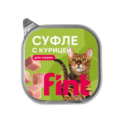 Fint влажный корм для взрослых кошек, суфле с курицей, в ламистерах - 100 г