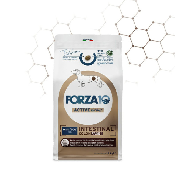 Forza10 Active Vet Diet Intestinal Colon Fase 1 Mini/Toy сухой корм для собак мелких пород при хронических колитах - 1,5 кг