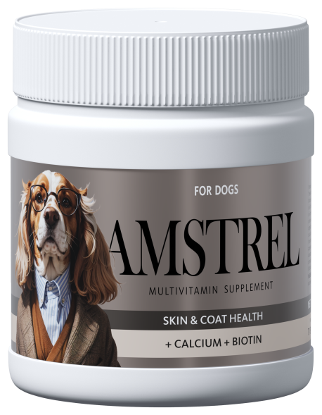 Amstrel мультивитаминное лакомство для собак &quot;Здоровье кожи и шерсти&quot; с кальцием и биотином - 600 таблеток