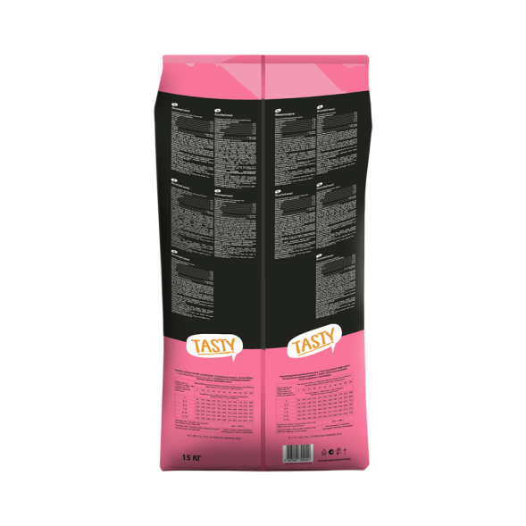 Tasty сухой корм для щенков всех пород, мясное ассорти - 15 кг