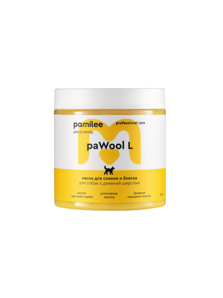Pamilee paWool Mask L маска для сияния и блеска для собак с длинной шерстью - 500 мл