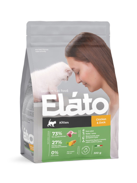 Elato Holistic сухой корм для котят, с курицей и уткой - 300 г