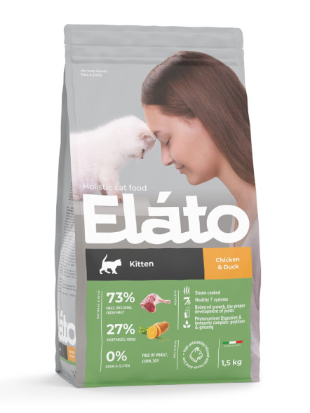 Elato Holistic сухой корм для котят, с курицей и уткой - 1,5 кг