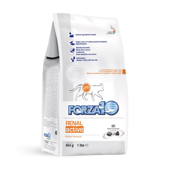 Forza10 Active Renal сухой корм для взрослых кошек при острой и хронической почечной недостаточности с рыбой - 454 г