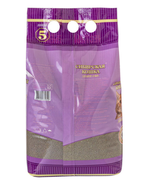 Сибирская Кошка &quot;Супер&quot; для котят комкующийся наполнитель для кошачьего туалета - 5 л