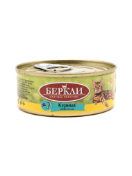 Беркли №3 влажный корм для взрослых кошек и котят, курица - 100 г